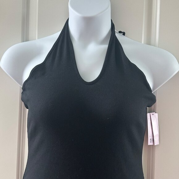 Wild Fable Black Halter Neck Convertible Dress L Cotton/Polyester/Spandex Mix - Picture 7 of 7